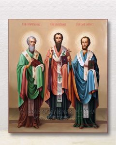 Икона «Василий Великий, Григорий Богослов и Иоанн Златоуст» Кубинка
